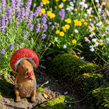 Decoratiune ceramica Arici cu Palarie - 24 cm