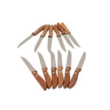 Set 12 Cutite cu Maner din Lemn, 21 cm