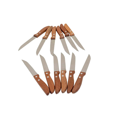 Set 12 Cutite cu Maner din Lemn, 21 cm