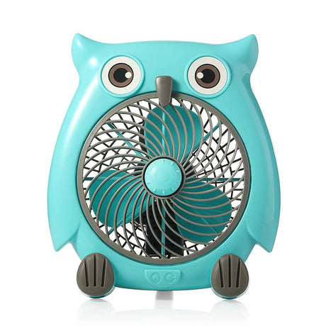 Mini ventilator electric, Bufnita, Turquoise, Metal si Plastic, 30X25X14 cm