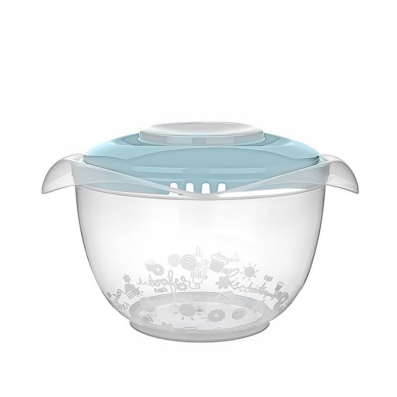 Bol pentru mixer cu model si capac, 3L