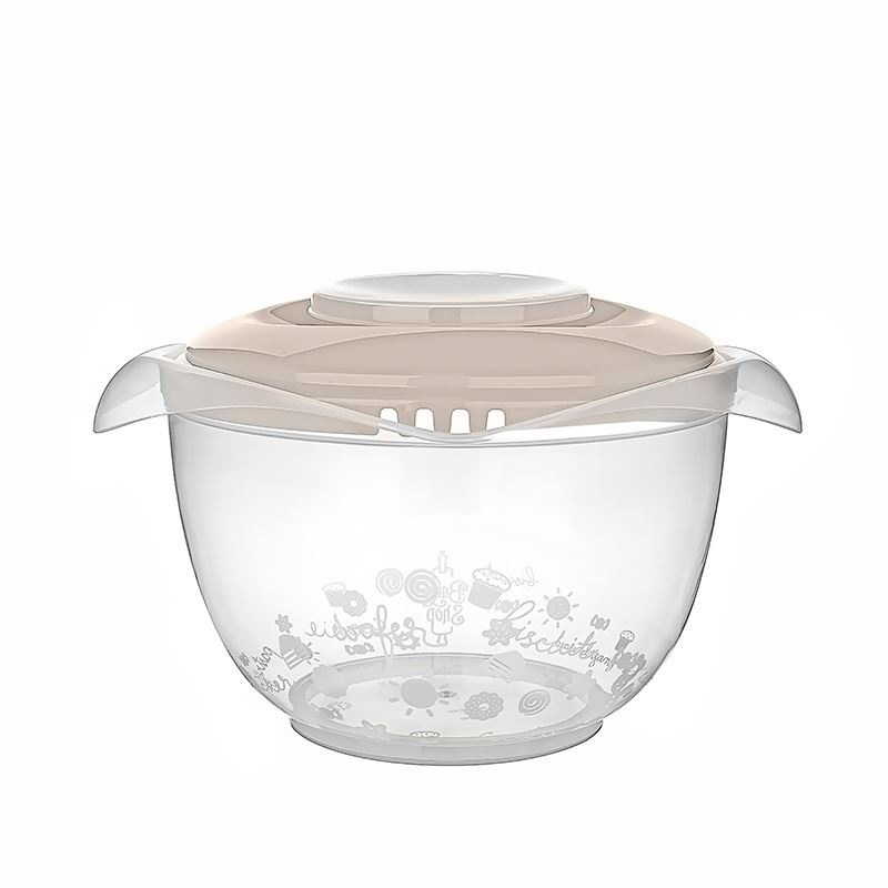 Bol pentru mixer cu model si capac, 3L