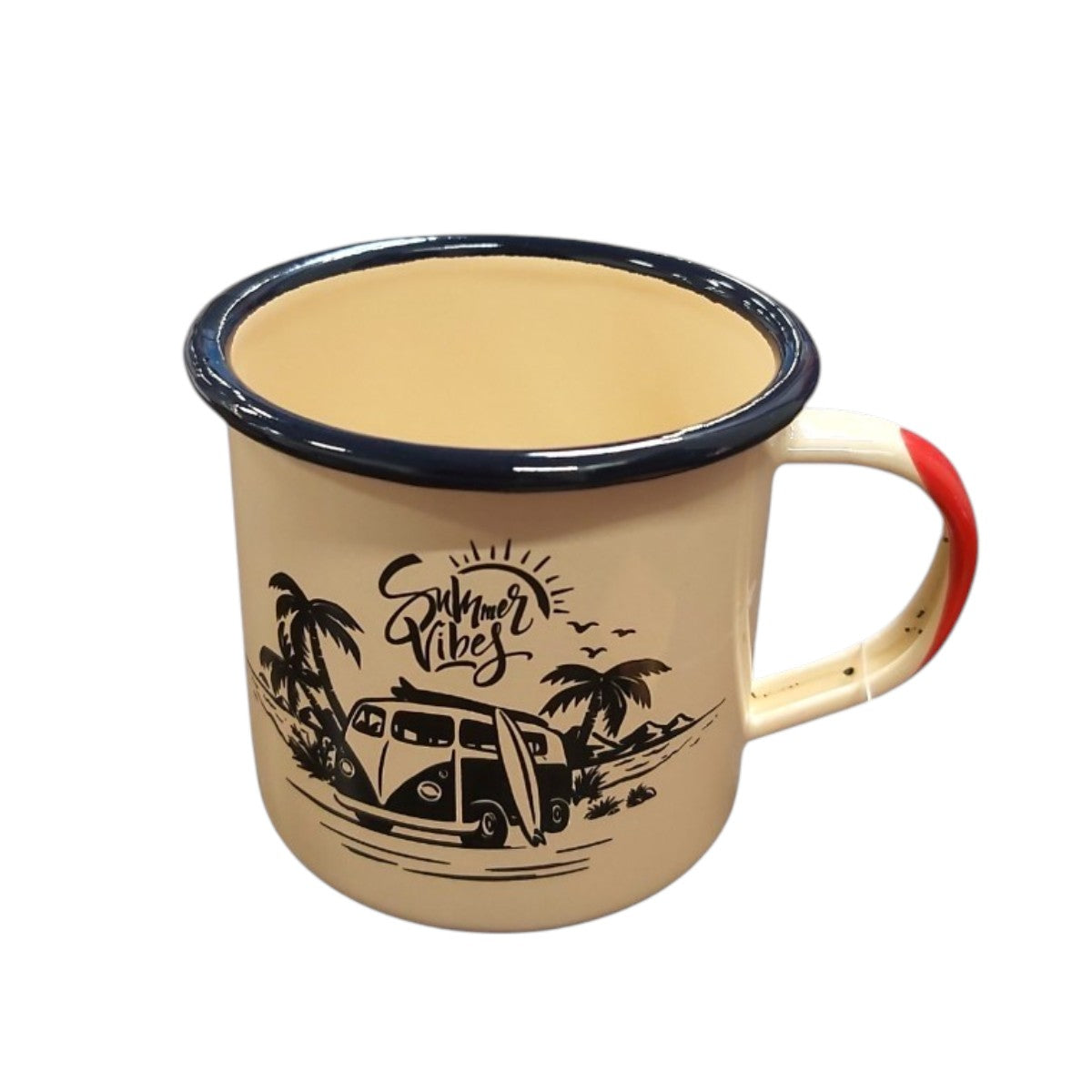 Cana Metalica Emailata, model Munte/Mare/Moto , 350 ml