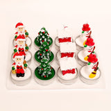 Set 4 lumanari de Craciun Braduti,6 cm, Multicolor