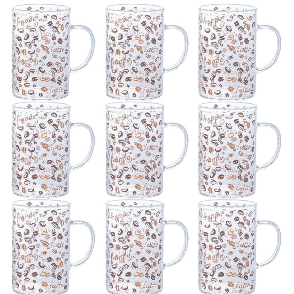 Set 6 cesti Cafea sticla borosilicata,Coffee,100/190 ml