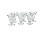 Set 6 cupe cu picior din sticla pentru Inghetata, 235 ml