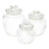 Set 3 Borcane Condimente cu capac, sticla, 700/1050/2050ML