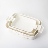 Set de 3 tavi de cuptor , portelan