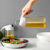 Set Oliviera 600 ml si 3 recipiente condimente cu lingurite 200 ml, sticla + plastic