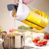Set Oliviera 600 ml si 3 recipiente condimente cu lingurite 200 ml, sticla + plastic