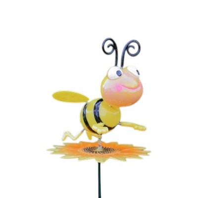 Morisca de vant cu bat,Albinute colorate , plastic