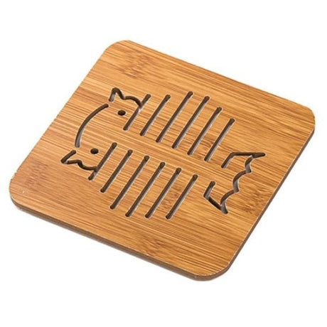 Suport pentru Oale, Tigai, Tavi fierbinti, Bambus, 13 cm