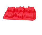Forma silicon pentru prajituri, Tema Craciun, 6 cavitati,25 cm