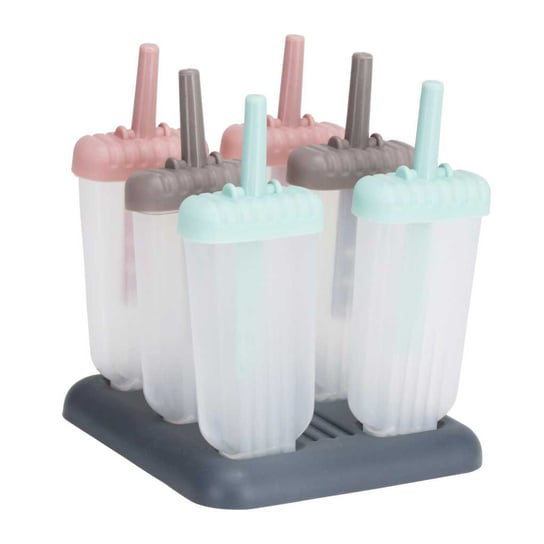 Set 6 forme pentru inghetata colorate,plastic,16cm
