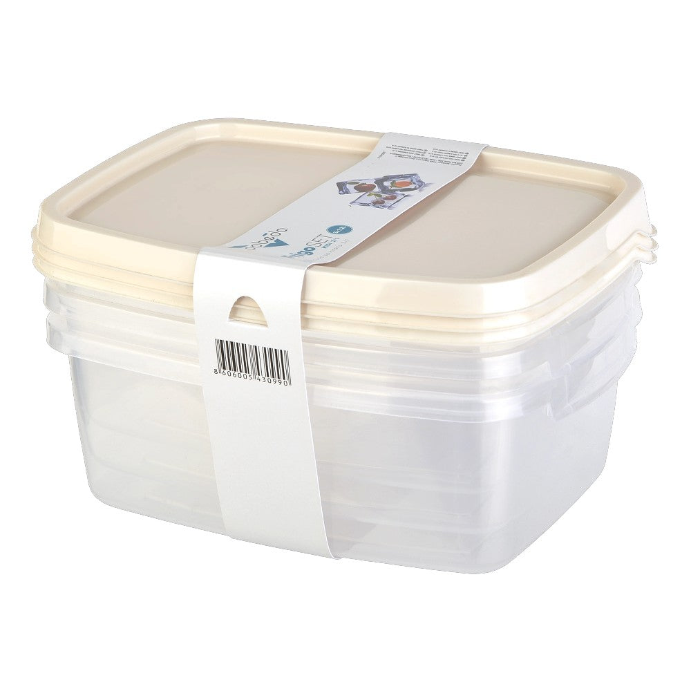 Set 3 cutii alimente, plastic ,1.2 l