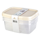Set 3 cutii alimente, plastic ,1.2 l