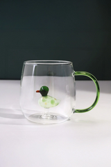 Cana din sticla borosilicata, 3D , 350 ml