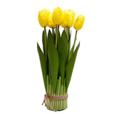 Buchet decorativ 9 Lalele artificiale,27 cm