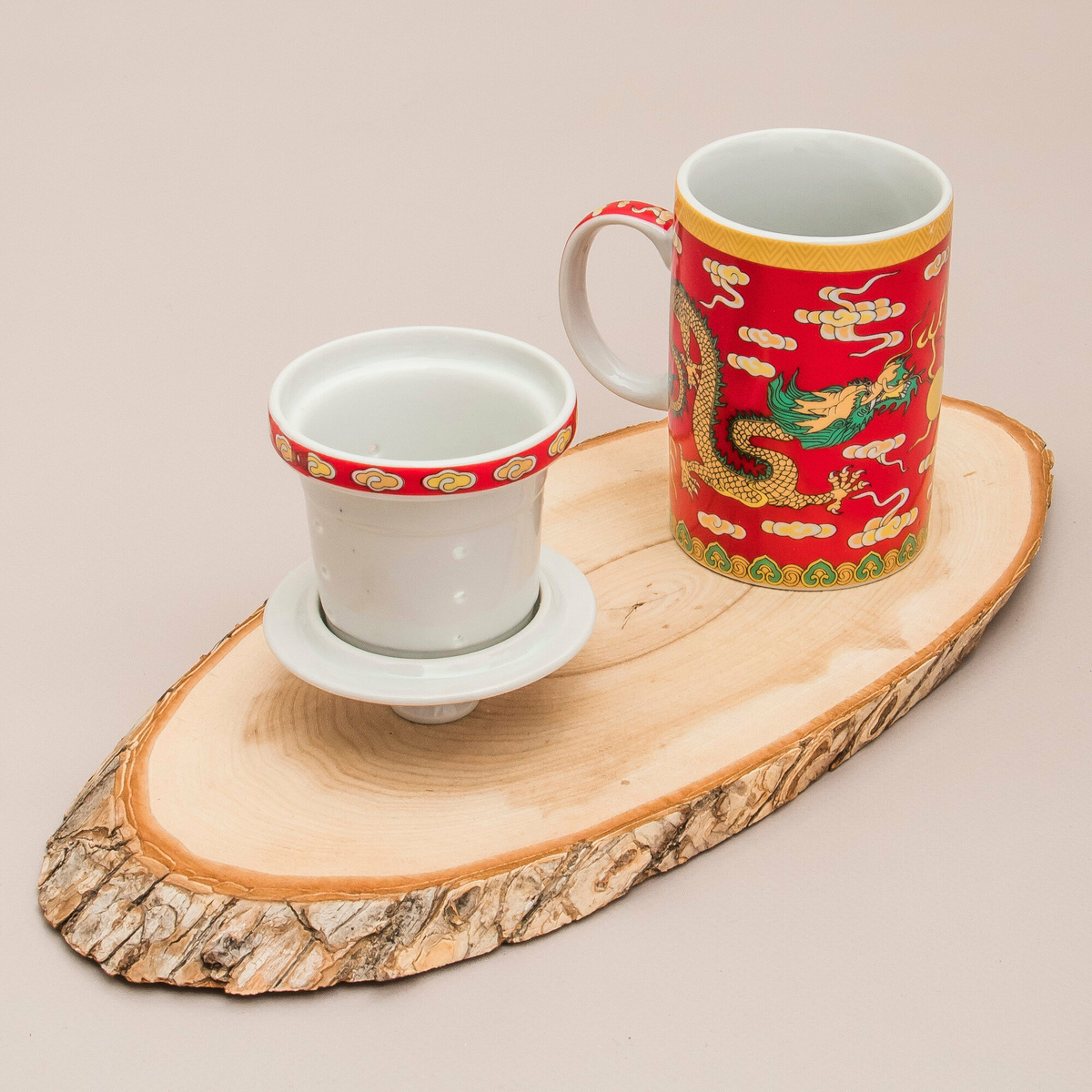 Cana ceai cu infuzor si capac,300 ml, ceramică,diverse modele