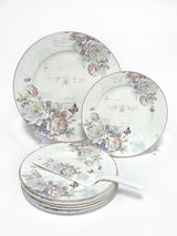 Set Tort, 8 piese, Ceramica, Model floral