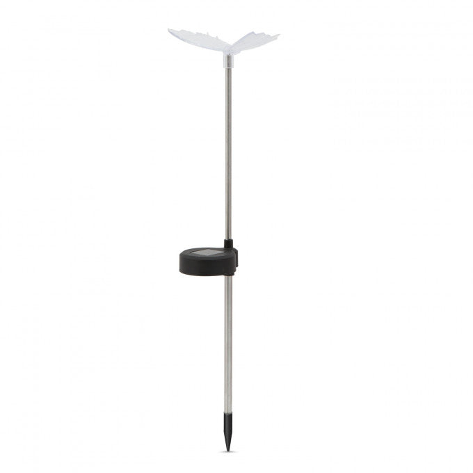 Lampa solara pentru gradina cu LED, Fluture, Multicolora, 43 cm