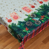 Fata de masa Craciun, 150x180cm, poliester rezistent, multicolor
