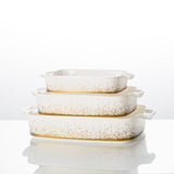 Set de 3 tavi de cuptor , portelan