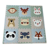 Set 9 Covorase Puzzle cu Animale, 31x31 cm, Educative, Antiderapante