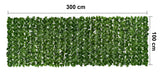 Plasa iedera imitatie gard viu 300x100 cm. verde