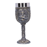 Pocal de Vin Medieval din Rasina si Inox , cu Pereti Dubli , 19x7 cm
