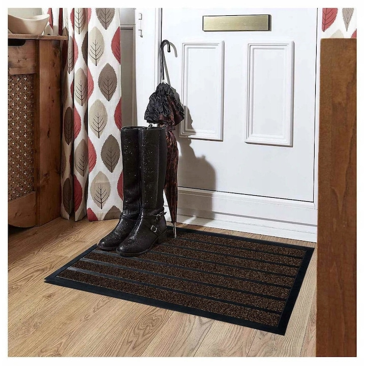 Covor intrare din Pvc si Material Textil, 60x40 cm