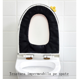 Husa/perna pentru capac toaleta,pufoasa, Imprimeu Color,43x36 cm