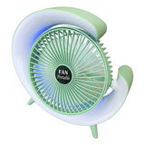 Ventilator de Birou Portabil cu USB, Lumini LED, 3 Trepte de Viteza
