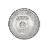 Set 6 pahare din sticla transparenta, cu model, cu picior, 300 ml