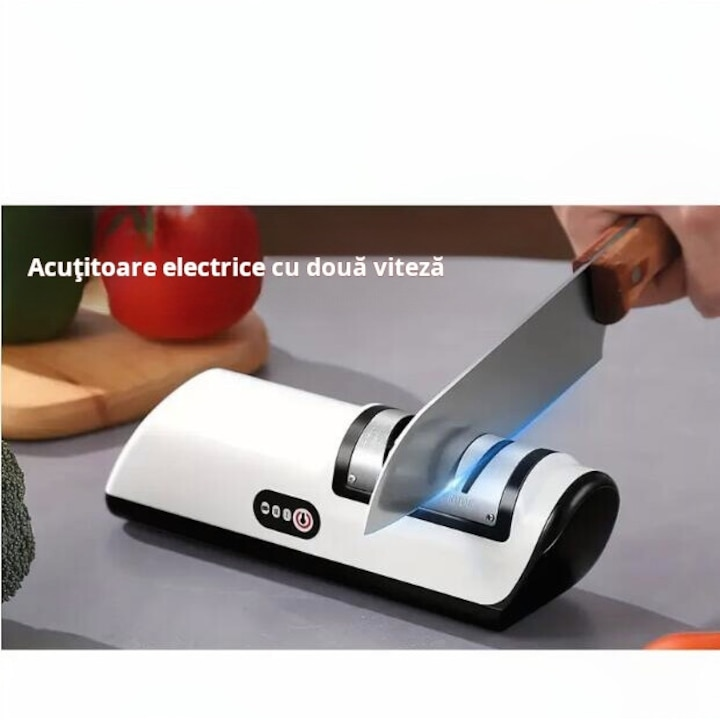 Ascutitor de Cutite Profesional Electric cu 2 trepte , Functie Rapida de Ascutire si Polizare