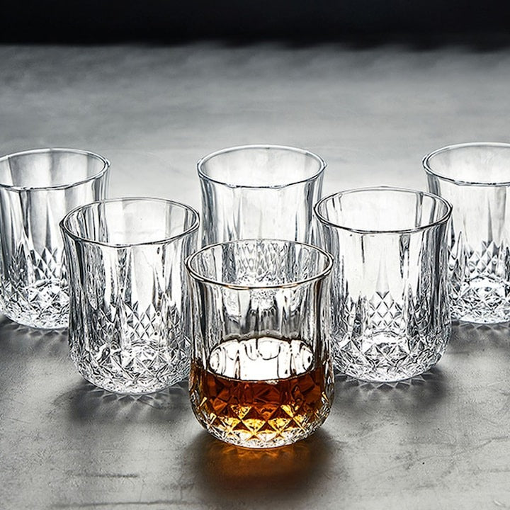 Set 6 pahare whiskey, sticla, 50 ml, 8.9x7x7cm, transparent