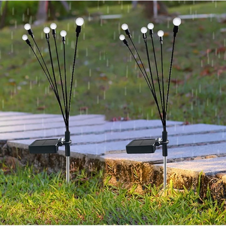 Lampa pentru gradina cu incarcare solara, waterproof, autonomie 12 ore, 70 cm