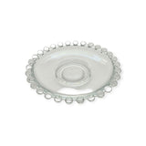 Set 6 cesti cu farfurii Pearly, din sticla transparenta, 150 ml