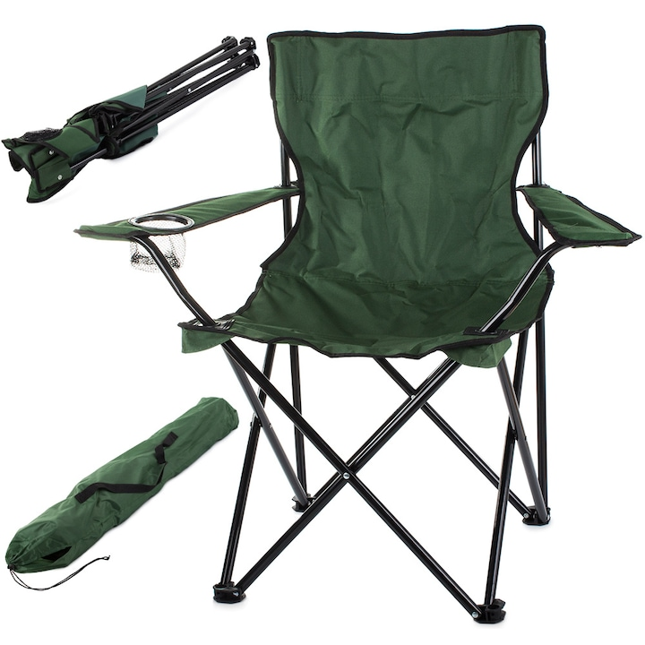 Scaun camping pliabil,52x52x80 negru