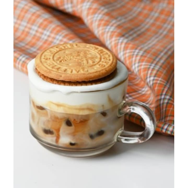 Set 2 cani 260 ml, sticla , Margine Aurie