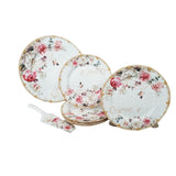 Set Tort, 8 piese, Ceramica, Model floral