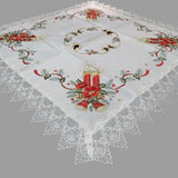 Fata de masa Craciun, Bumbac Satinat, 85x85 cm