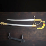 Sabie tip Muschetar cu suport de lemn ,otel inox, 58 cm , 510 g