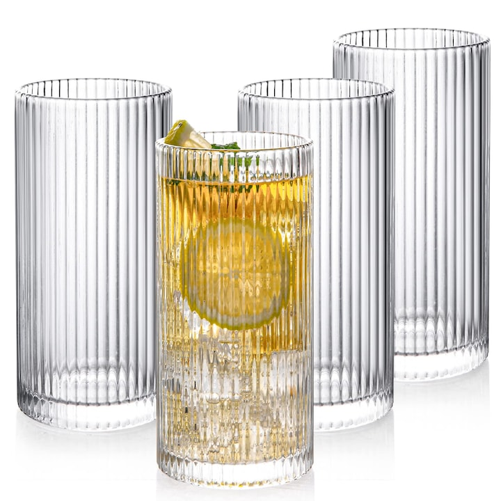 Set 6 pahare sticla pentru bauturi , 400 ml