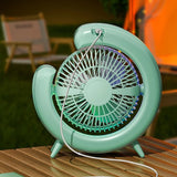 Ventilator de Birou Portabil cu USB, Lumini LED, 3 Trepte de Viteza