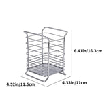 Suport tacamuri, metal, argintiu, 16.3x11.5x11cm