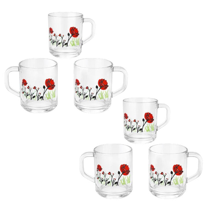 Set 6 cani sticla , diverse modele , 246 ml