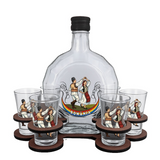 Set tuică Tarani Romania 250 ml, cu pahare 25 ml
