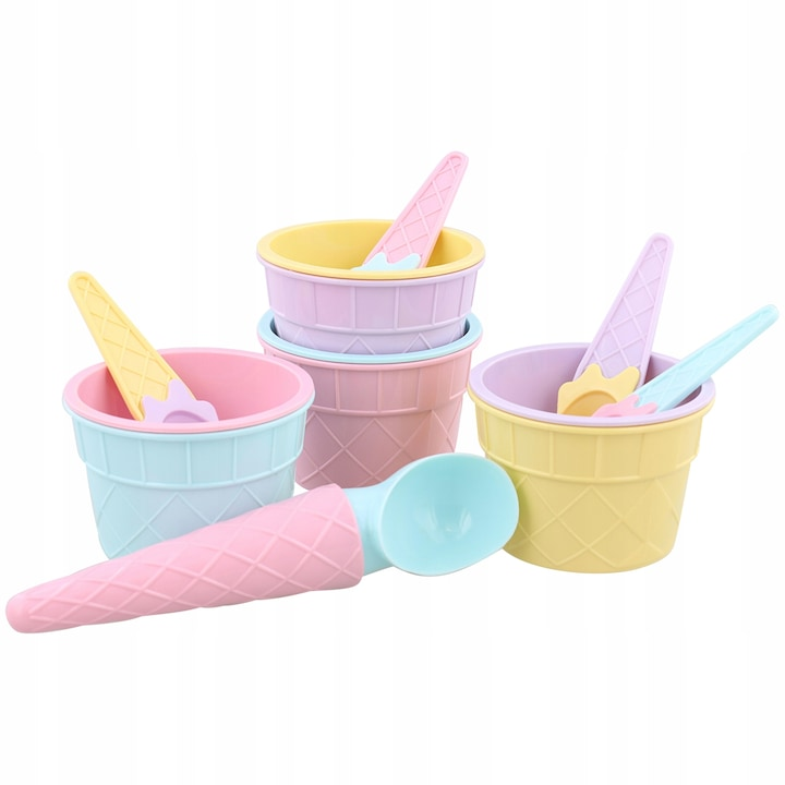 Set 9 accesorii pentru inghetata, multicolor