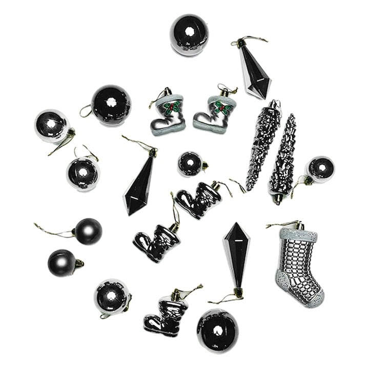 Set 21 de Ornamente Brad , Diverse Forme si Dimensiuni, Plastic